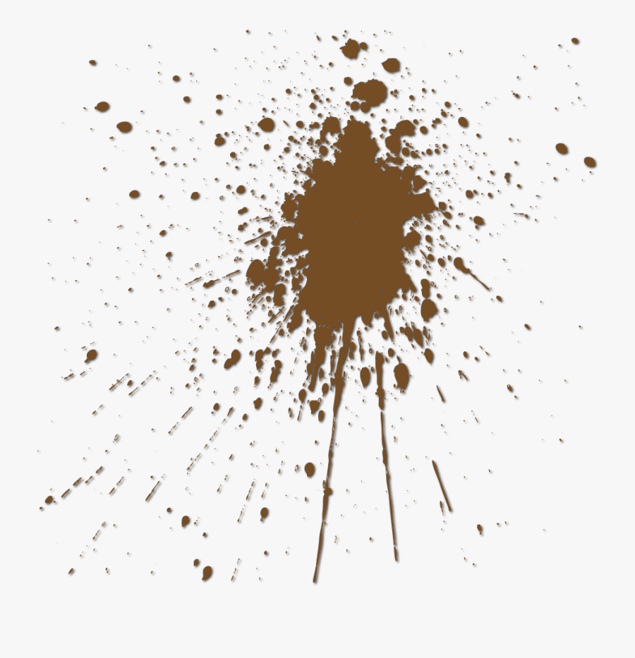 Splash Splatter Brown Foreground - Transparent Background Mud Splatter, Transparent Clipart