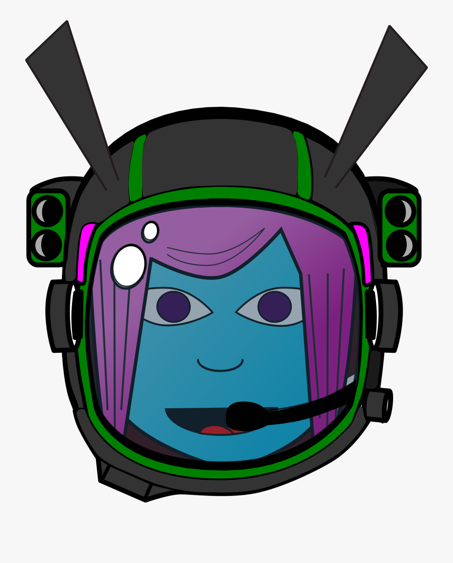 Alien, Astronaut, Space, Future, Girl, Happy, Head - Space Alien Graphics, Transparent Clipart
