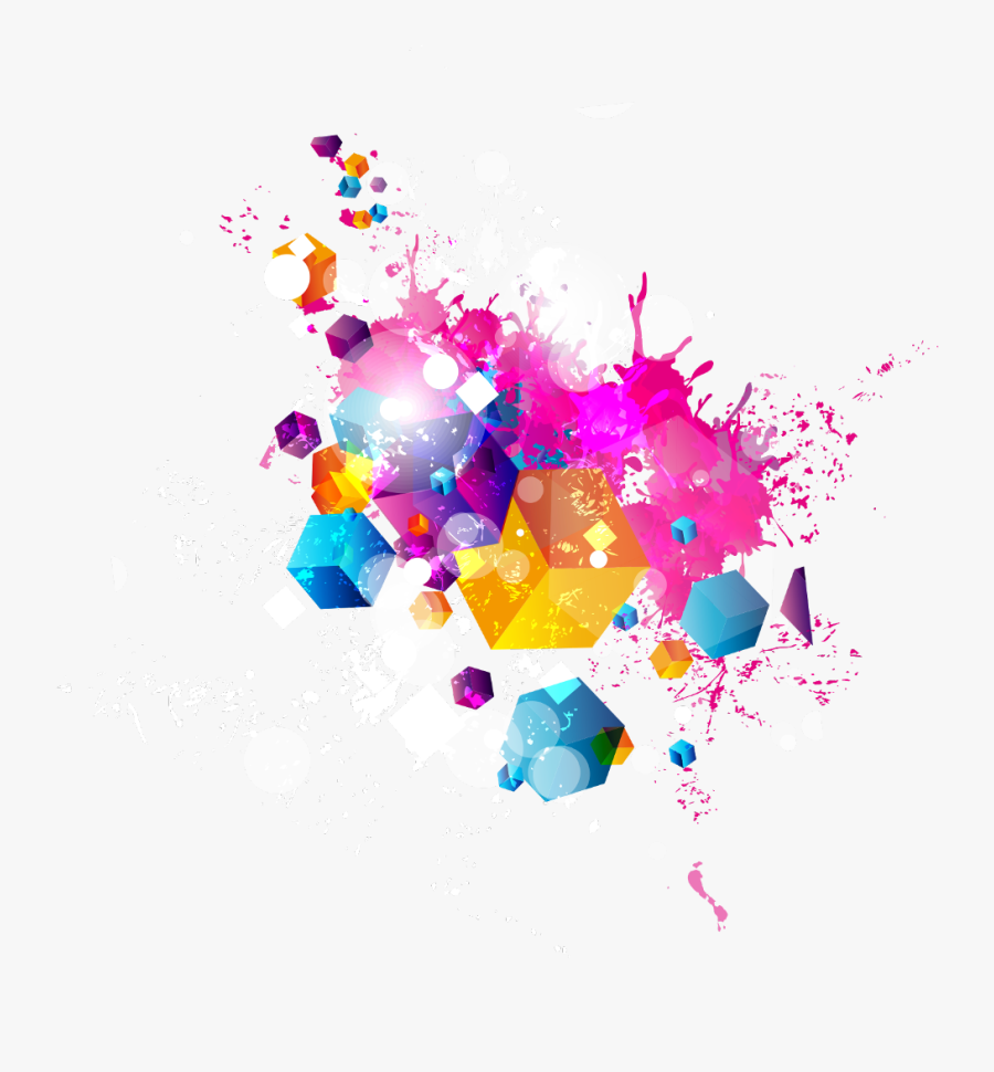 #rainbow #splatter #paint #cubes - Background Asap Warna Warni Png, Transparent Clipart