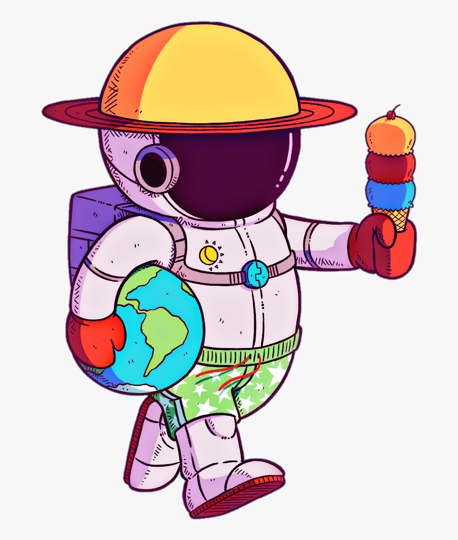 Adesivo Astronaut Astronomy Astronauta Space Cartoonize - Astronomy Cartoon Png, Transparent Clipart