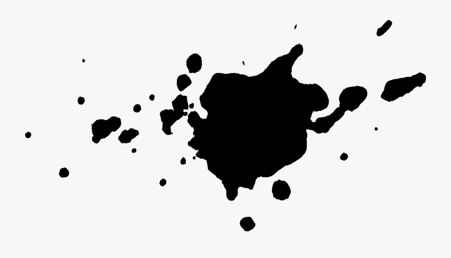 Paint Splatter Silhouette, Transparent Clipart