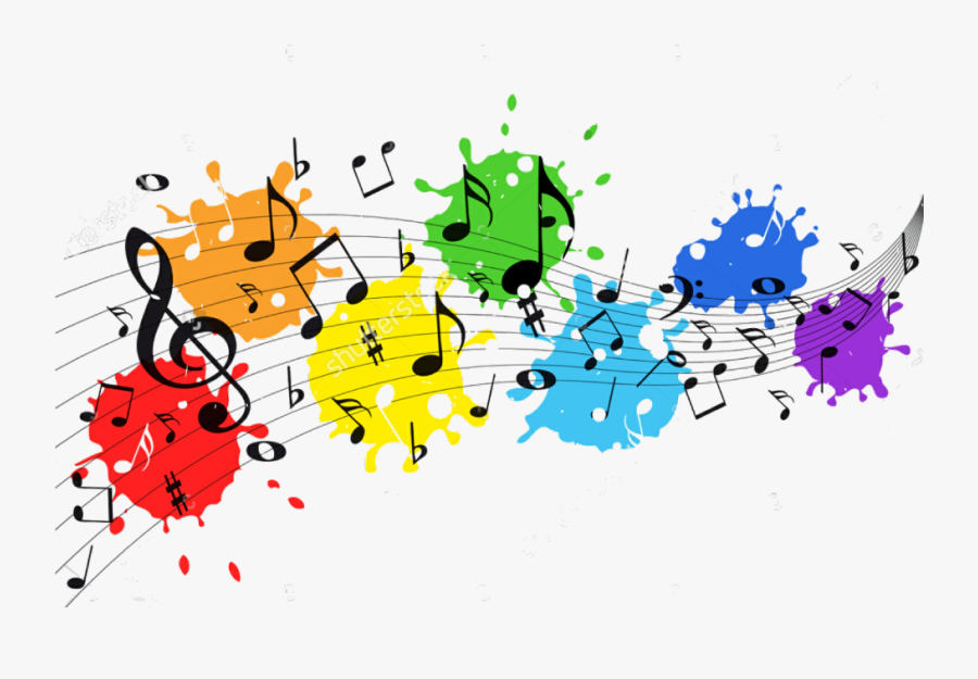 #splatter #paint #paintsplatter #splatterpaint #music - Music Notes In Color, Transparent Clipart