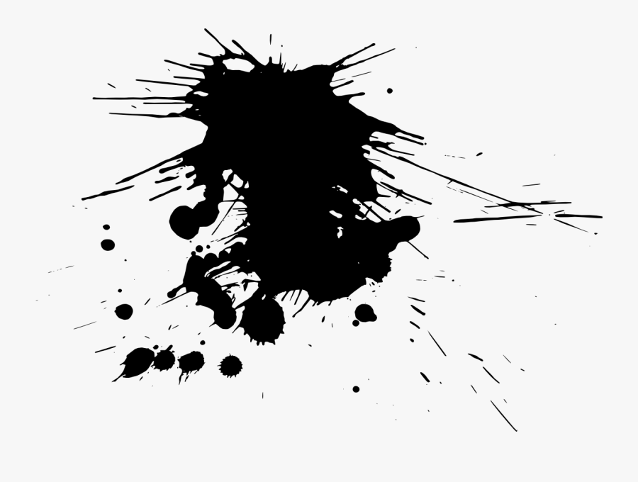 Clip Art Ink Splotches - Paint Splash Logo Sample, Transparent Clipart