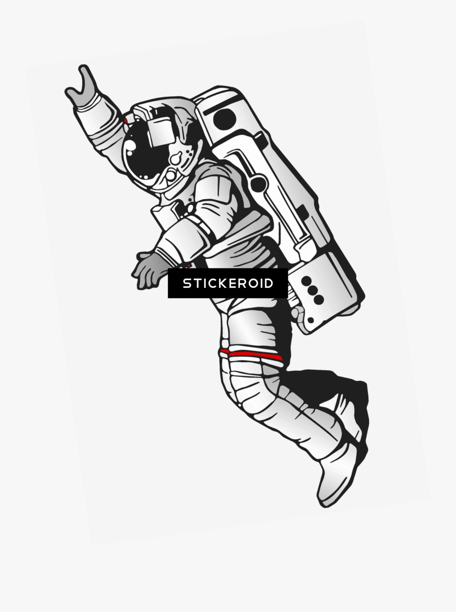 Line Art,astronaut,fictional Book - Astronaut Vector Transparent Png, Transparent Clipart