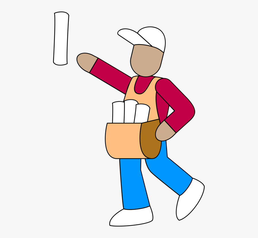 Newspaper Clipart Encapsulated Postscript - Paperboy Clipart, Transparent Clipart