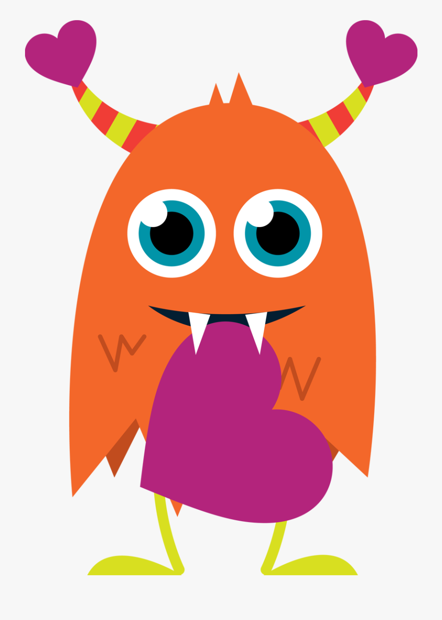 Clipart Of Day, Interest And Et - Happy Valentines Day Monster, Transparent Clipart