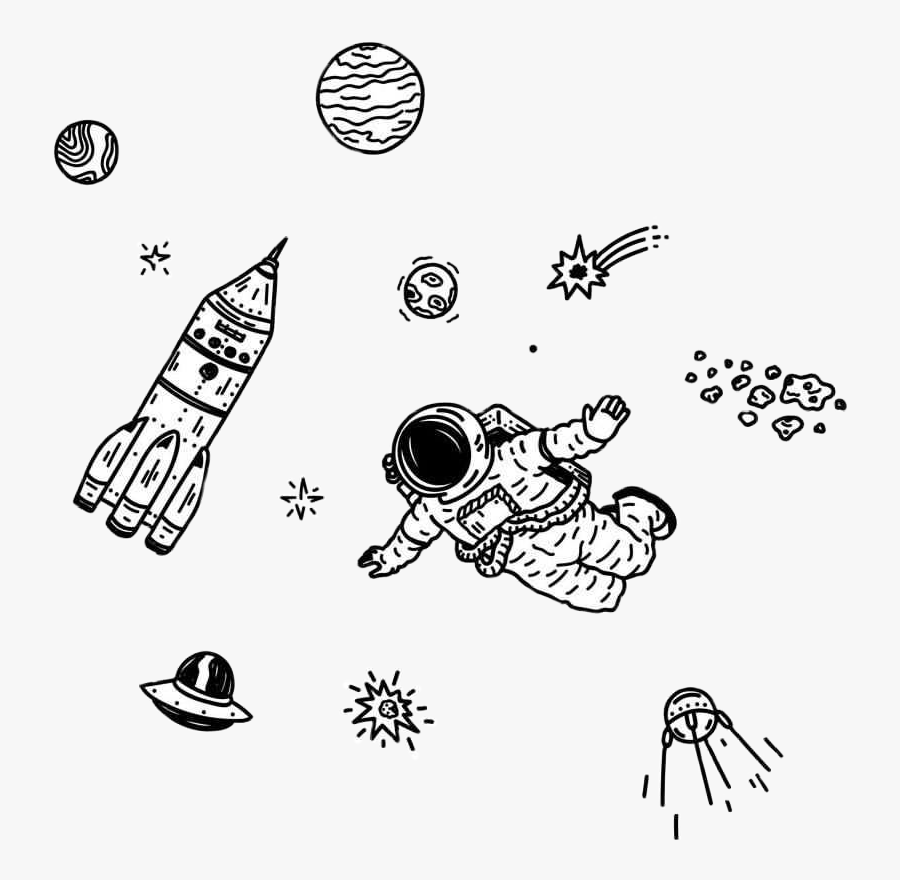 Edits Outerspace Galaxy Space Astronaut Drawing Sketch Space