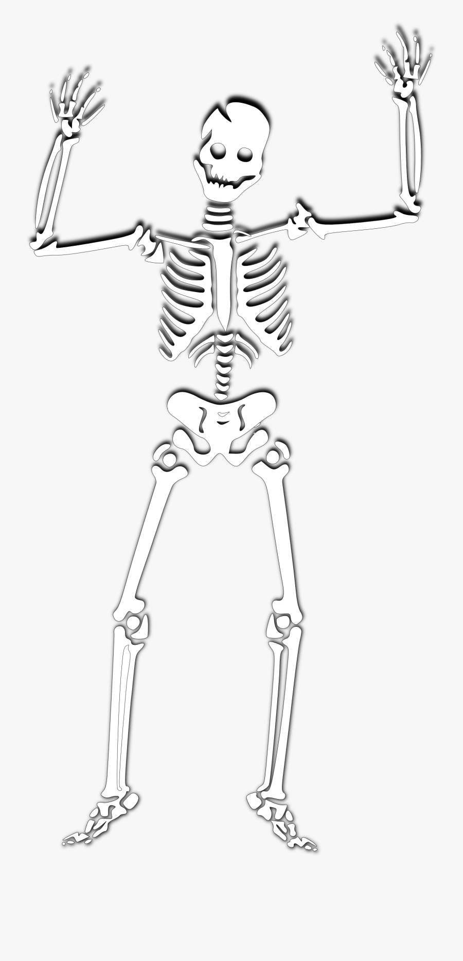 Skeleton Clip Art - Spooky Scary Skeletons Png, Transparent Clipart