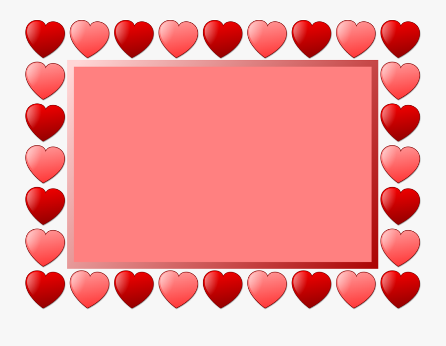 Heart Picture Frames Line Art Drawing Valentine"s Day - Valentines Frames Clip Art, Transparent Clipart