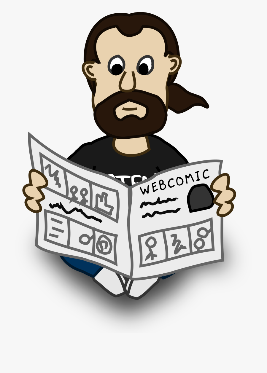 Comic Characters - Newspaper Animated, Transparent Clipart