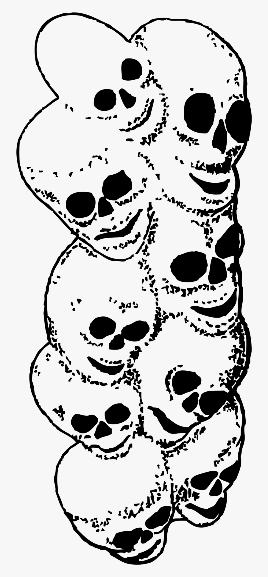 Halloween Decorations Skeletons Black And White, Transparent Clipart