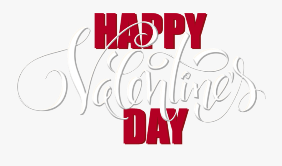 Transparent Happy Valentines Day Clip Art - Calligraphy, Transparent Clipart