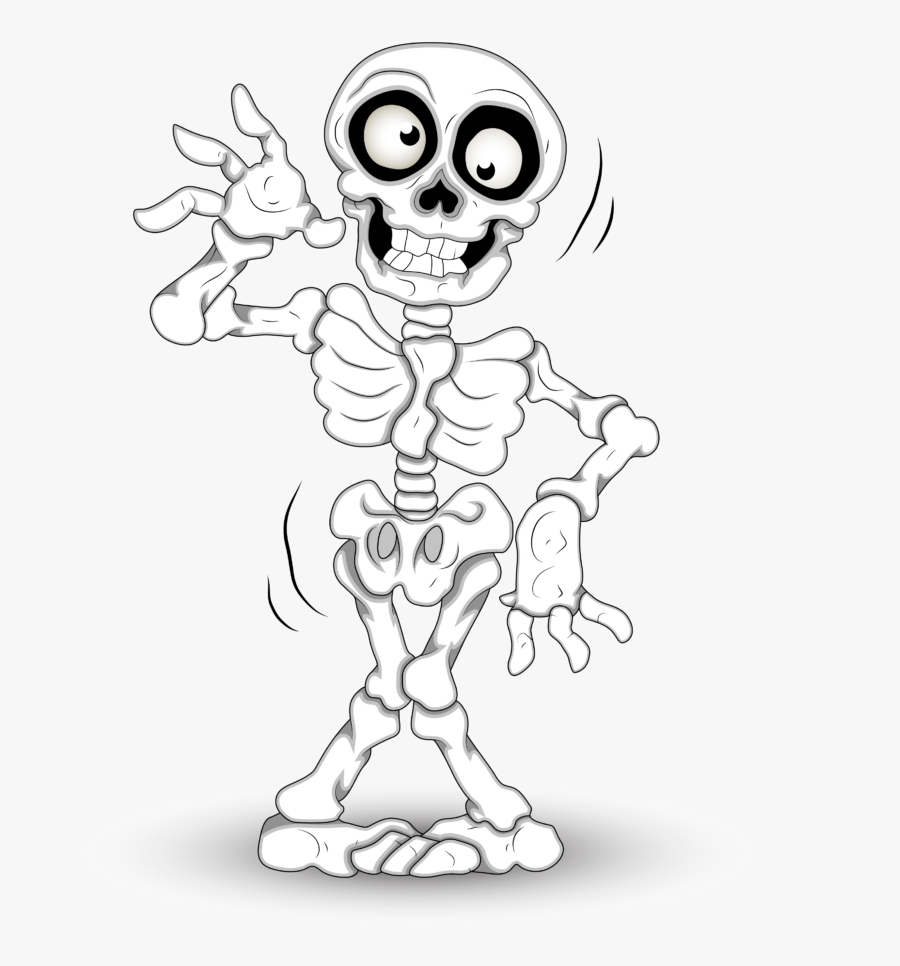 Skeleton Halloween Clipart Black And White, Transparent Clipart