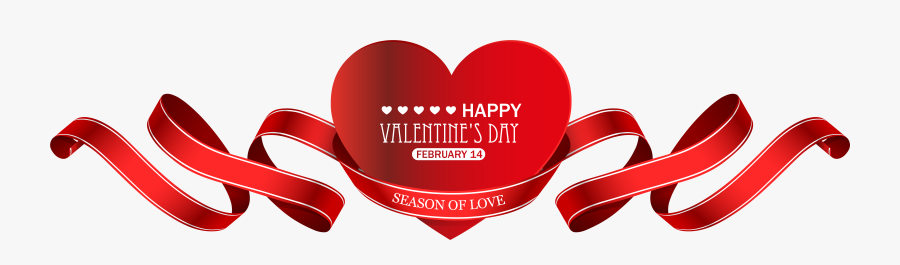 Valentine S Red Heart - Valentine's Day, Transparent Clipart