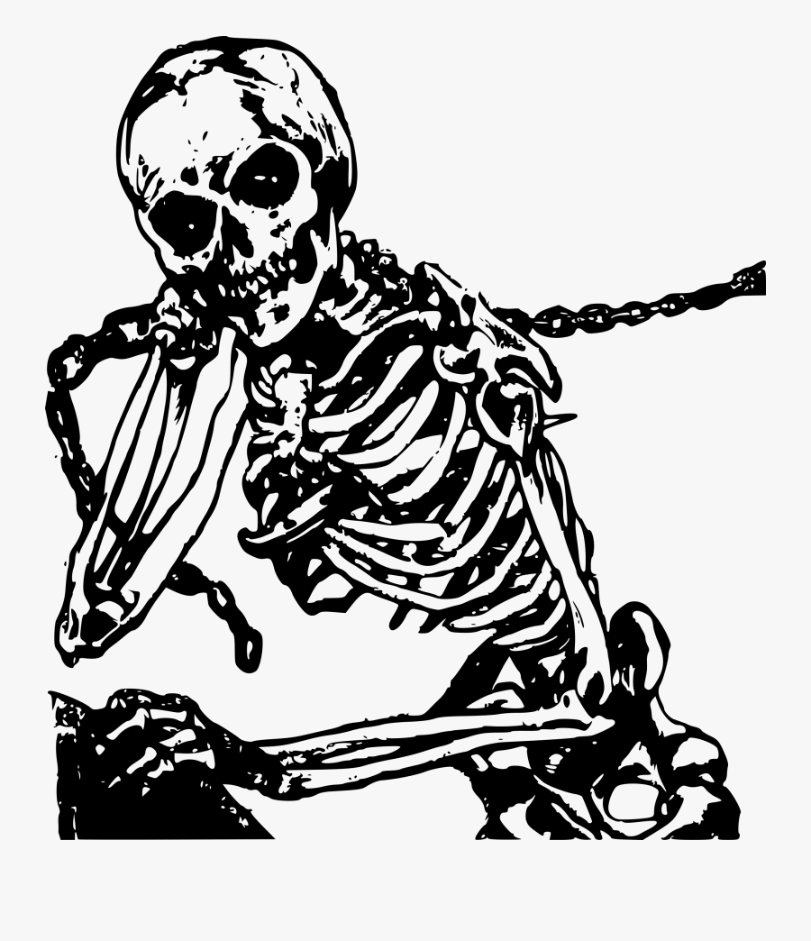 Clipart Skeleton Science - Skeleton Black And White Png, Transparent Clipart