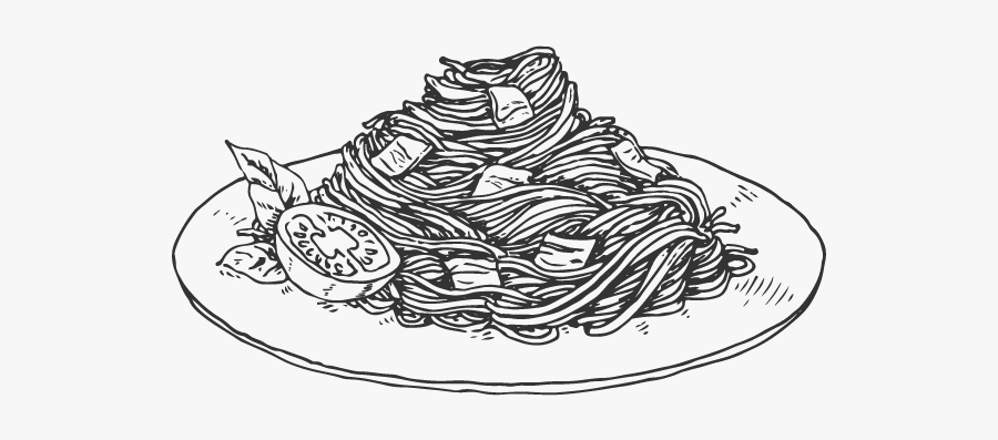 Clip Art Pasta Clipart Black And White - Pasta Black And White Png, Transparent Clipart
