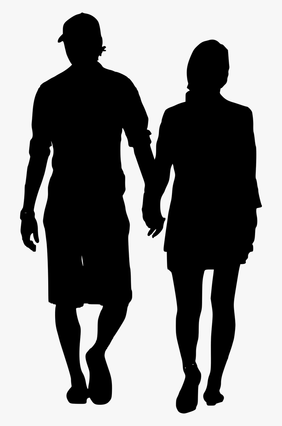 People Silhouette Walking Png Clipart , Png Download - Couple Walking Silhouette Png, Transparent Clipart