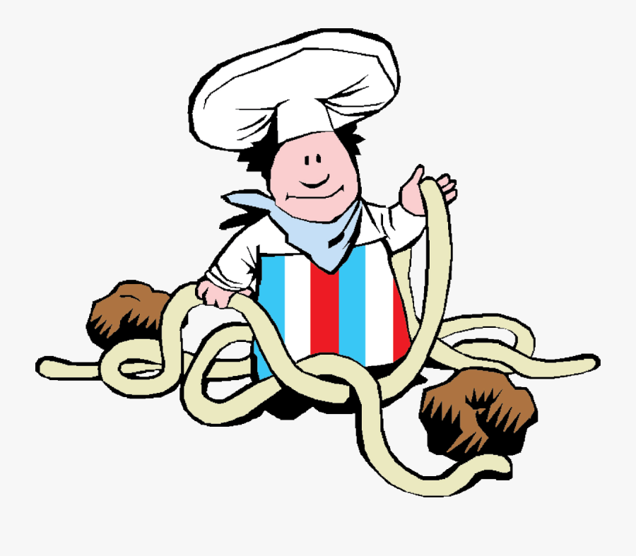 Transparent Spaghetti And Meatball Clipart - Chef Cartoon Png Italian, Transparent Clipart