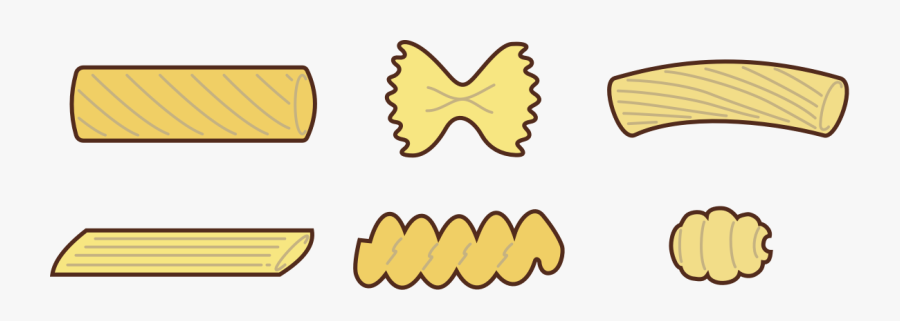 Pasta Shapes Clipart, Transparent Clipart
