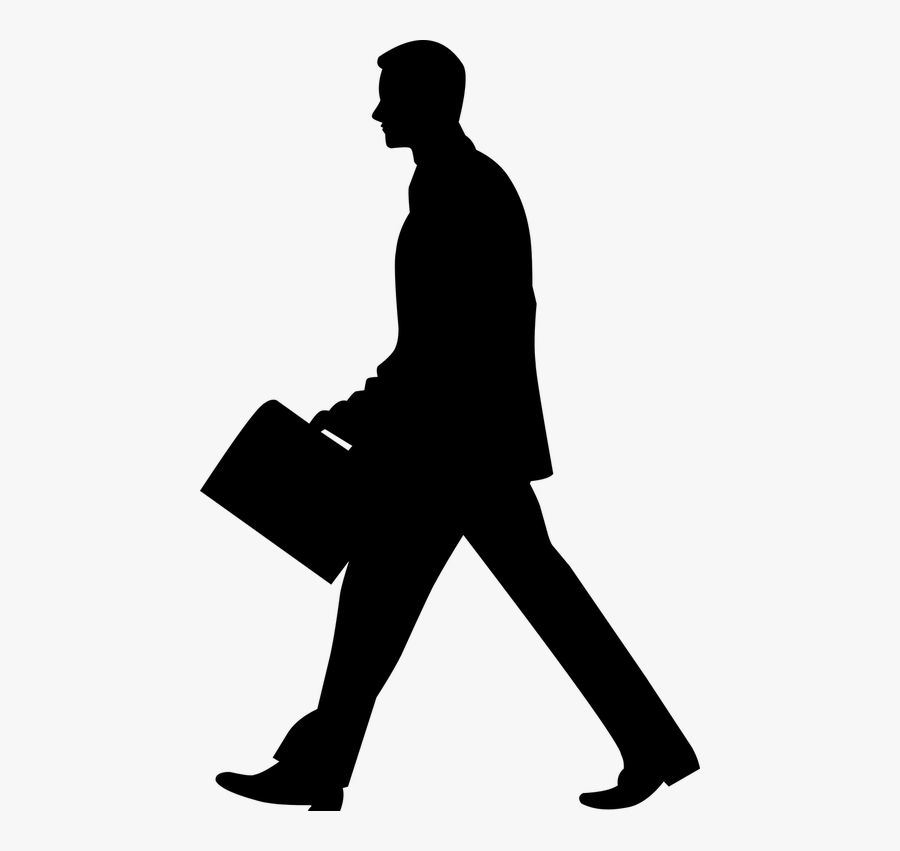 Business, Man, Walking, Briefcase, Holding, Suit - Man Walking With Briefcase, Transparent Clipart