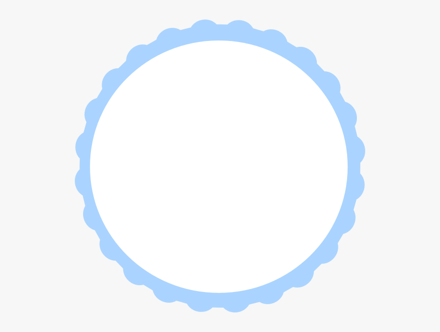 Teal Scallop Circle Frame Svg Clip Arts - Circle, Transparent Clipart