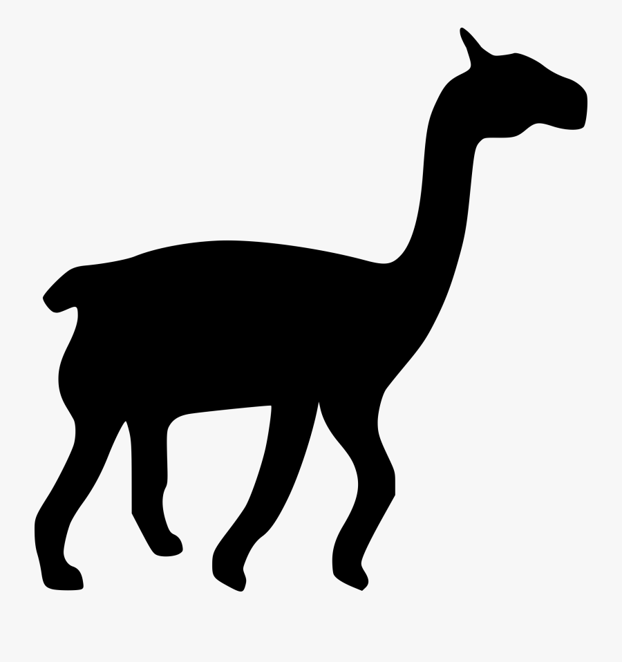 Llama - Silhouette, Transparent Clipart
