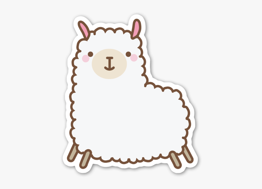 Cute Llama Sticker - Go The Behinder I Get, Transparent Clipart