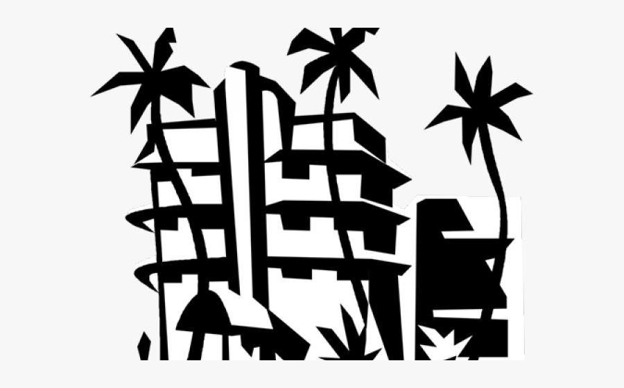 Resort Clipart Black And White, Transparent Clipart