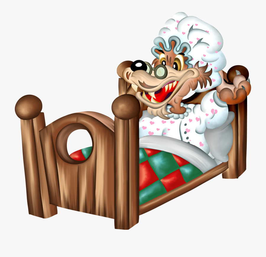 Imágenes Infantiles- Cama Con El Lobo Vccappuccettoel36 - Gif Gute Nacht Lustig, Transparent Clipart