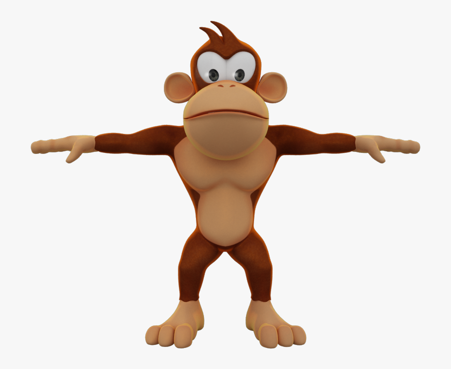 Clip Art D Modeling Monkey - Monkey Cartoon 3d Png, Transparent Clipart