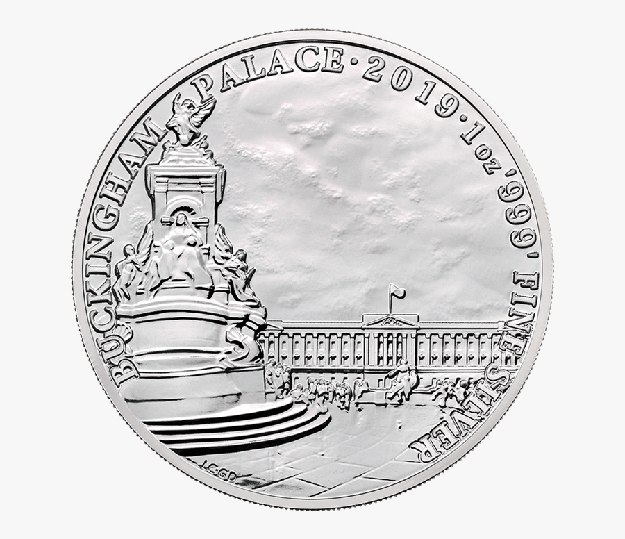 Landmarks Of Britain 2019 Buckingham Palace 1 Oz Silver - Landmarks Of Britain Silver Coin, Transparent Clipart