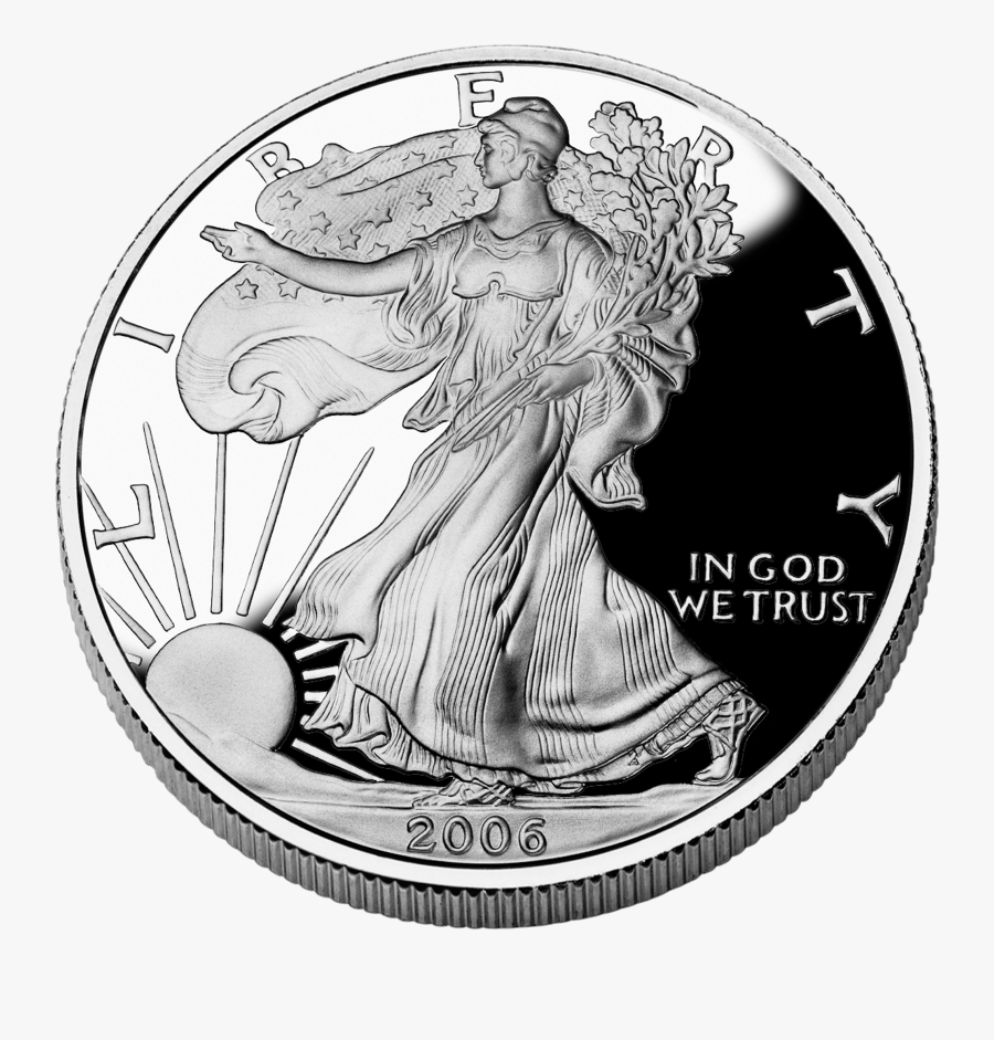 Walking Liberty 1 10 Oz Silver Rounds, Transparent Clipart