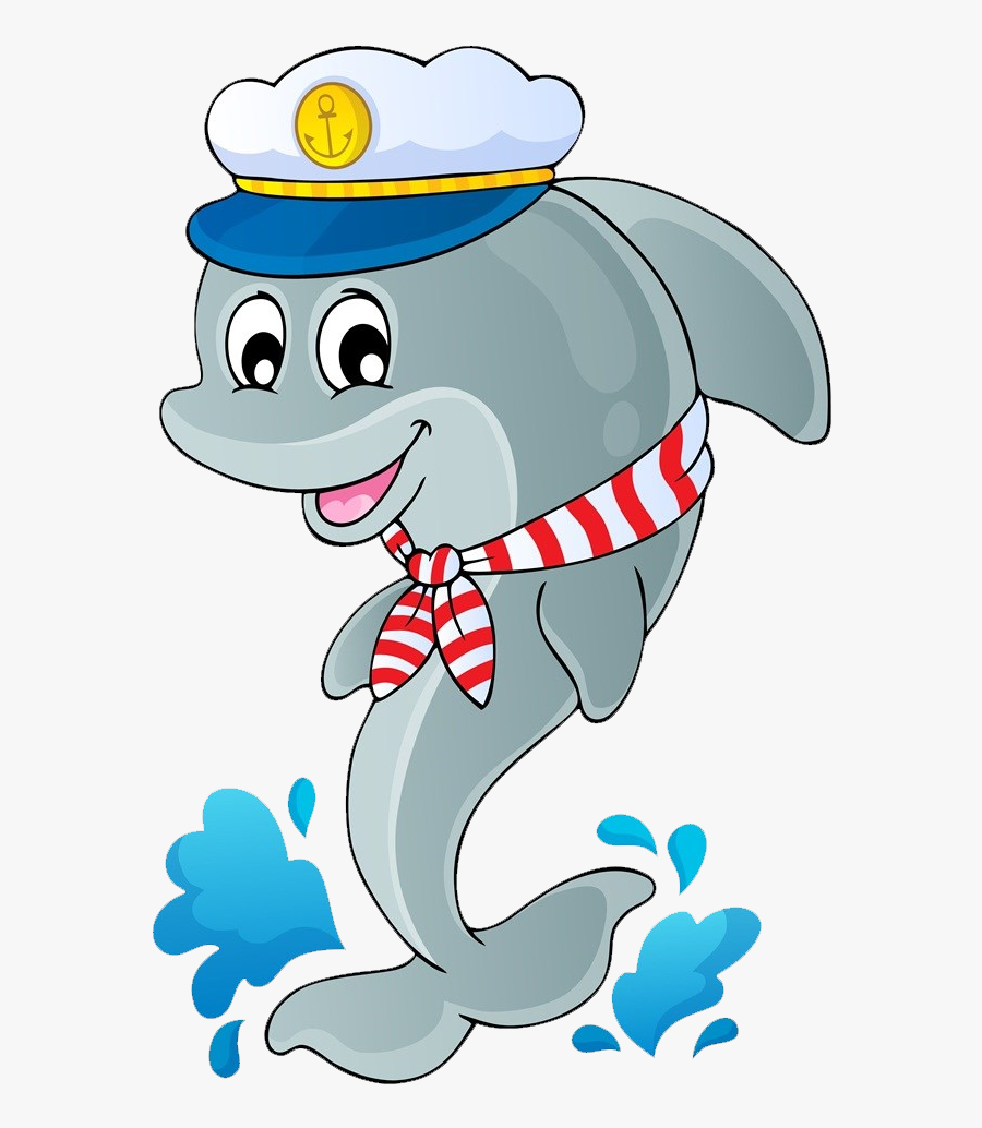 Dolphin Sailor, Transparent Clipart