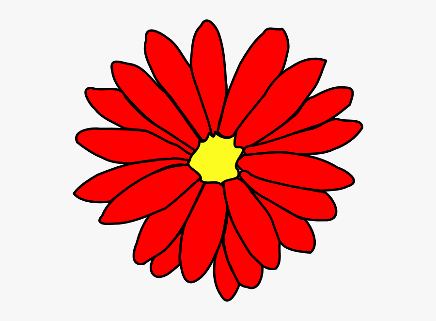 Red Daisy Flower 2 Svg Clip Arts - Pink Daisy Flower Clipart, Transparent Clipart