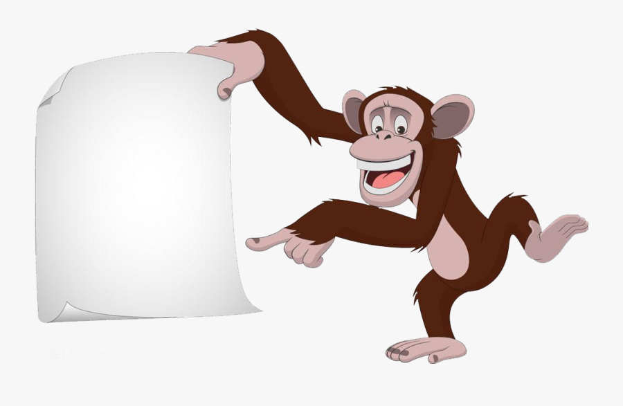 Cartoon Royalty Free Paper - Monkey Funny Vector, Transparent Clipart
