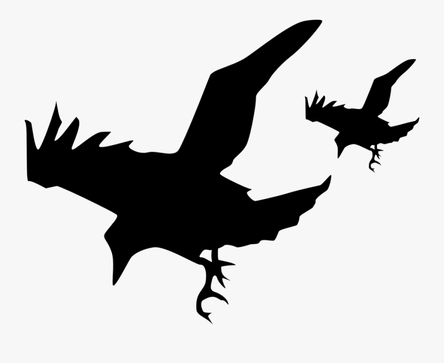 Transparent Bid Clipart - Raven Silhouette, Transparent Clipart