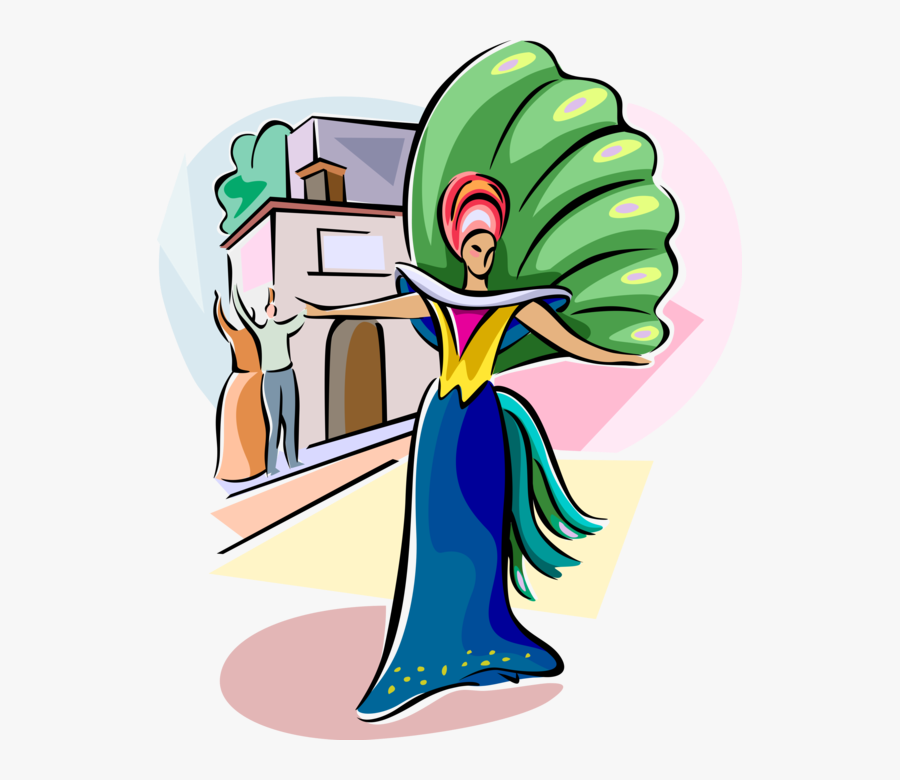 Vector Illustration Of Annual Brazilian Carnival Festival, Transparent Clipart