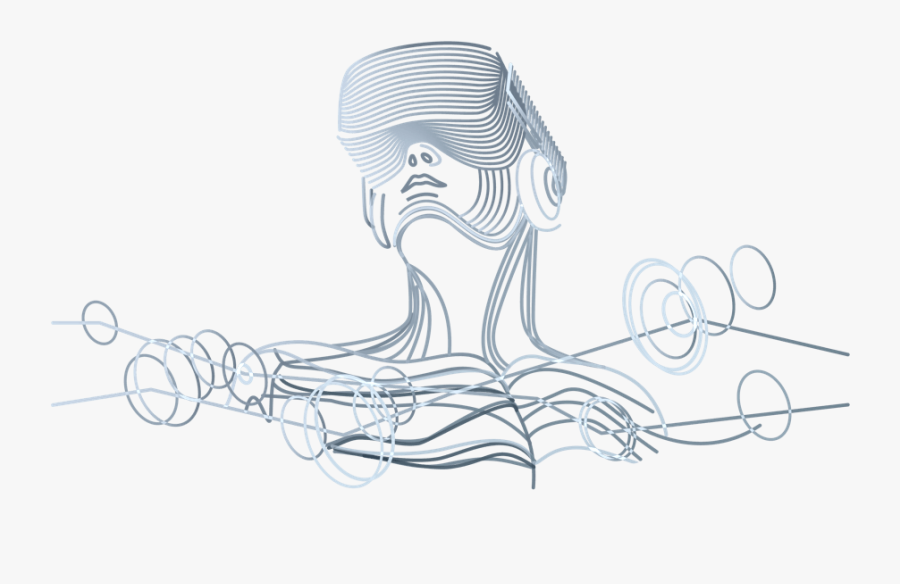 Virtual Reality Sketch Png, Transparent Clipart