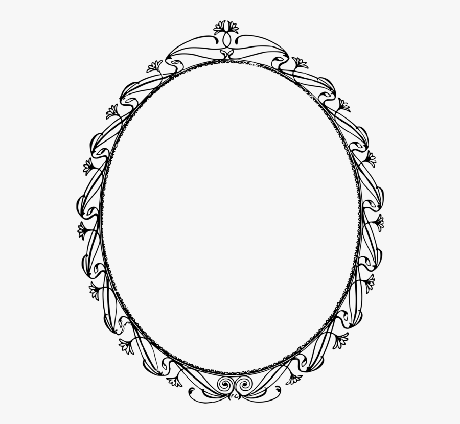 Picture Frame,line Art,monochrome Photography - Circle, Transparent Clipart