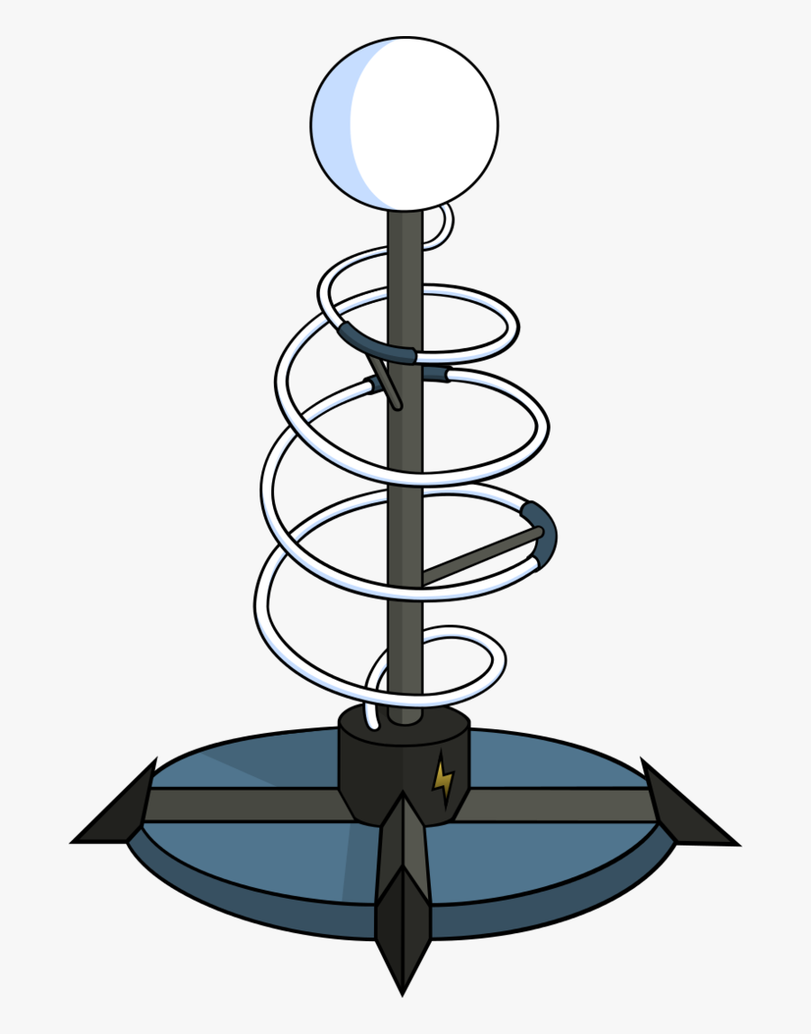 Tesla Coil Drawing, Transparent Clipart