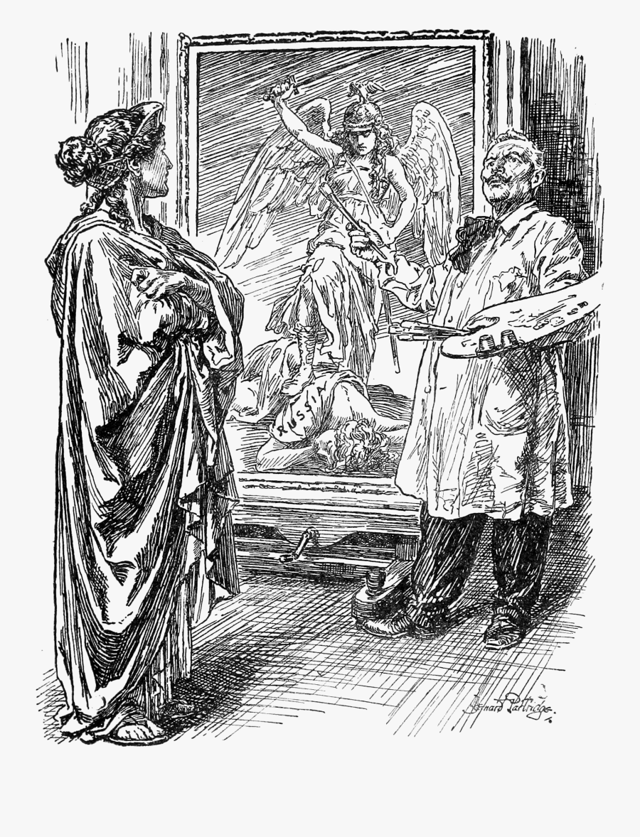 Drawing History War - Bernard Partridge, Transparent Clipart