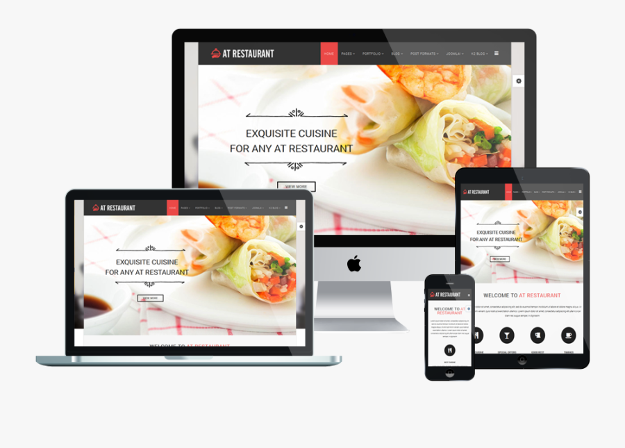 Clip Art Foods Website Templates - Website Design Template Png, Transparent Clipart
