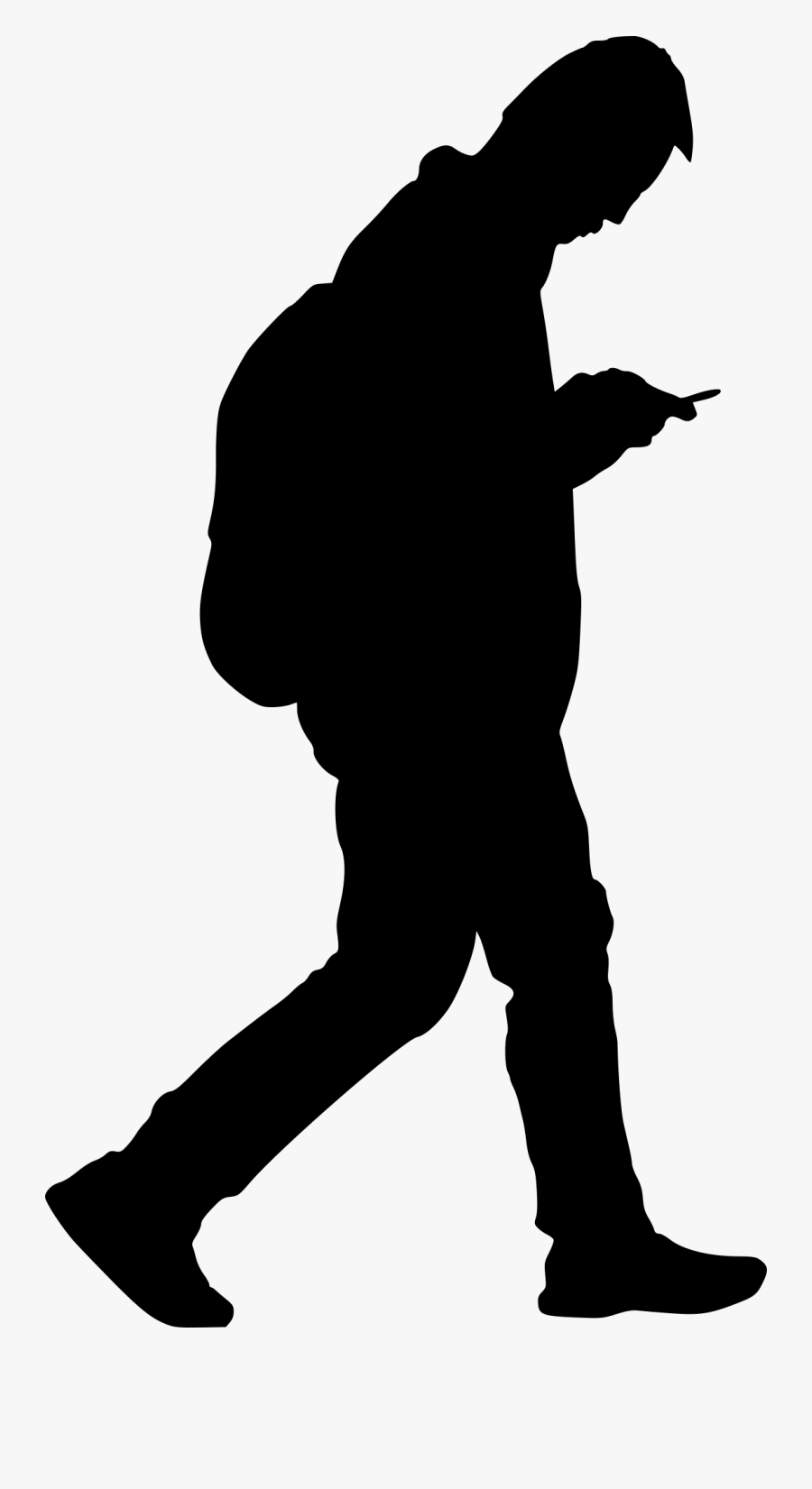 Silhouette Png Walking - Person Walking Silhouette Png, Transparent Clipart