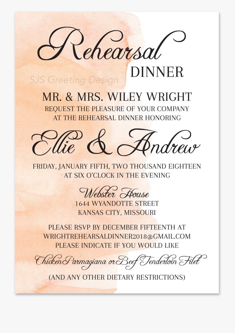 Blush Wedding Rehearsal - Calligraphy, Transparent Clipart