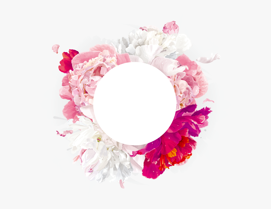 Wreath Border Png - Flower Text Background Hd, Transparent Clipart