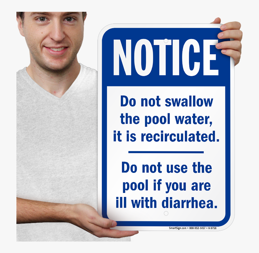 Transparent Pool Water Png - Diarrhea Swimming Pool Sign, Transparent Clipart