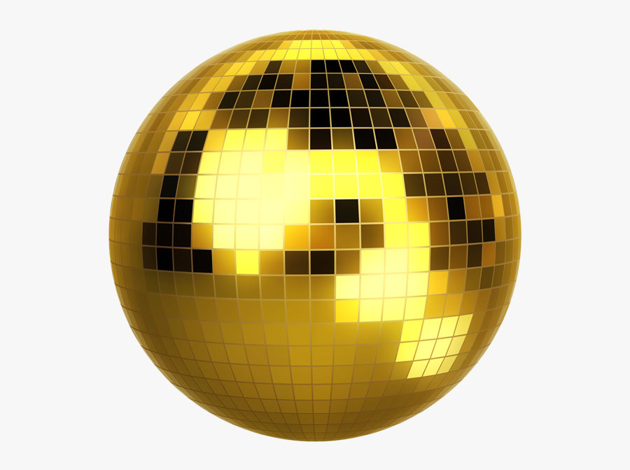 Disco Clipart Transparent Background - Transparent Background Gold Disco Ball Png, Transparent Clipart
