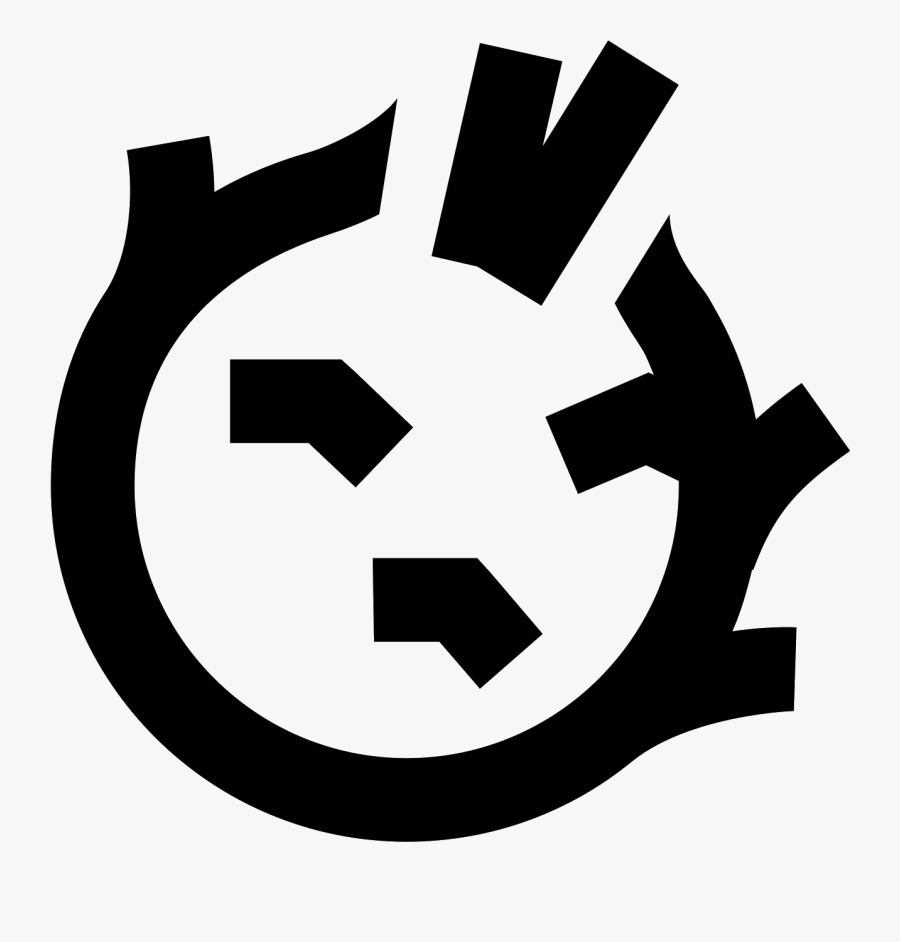 The Image Is Of A Rounded Shape With A Few Spikes Coming - Emblem, Transparent Clipart