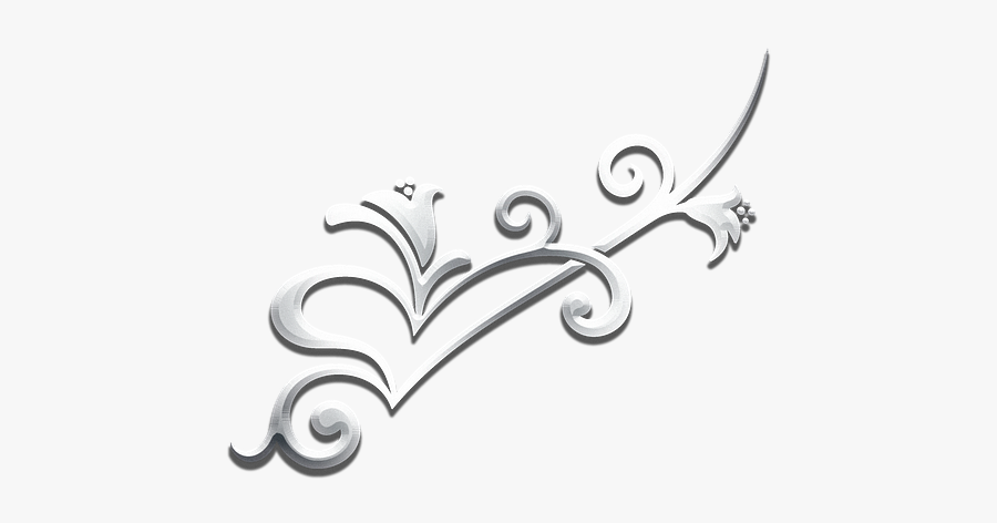 Ornament Png Silver, Transparent Clipart