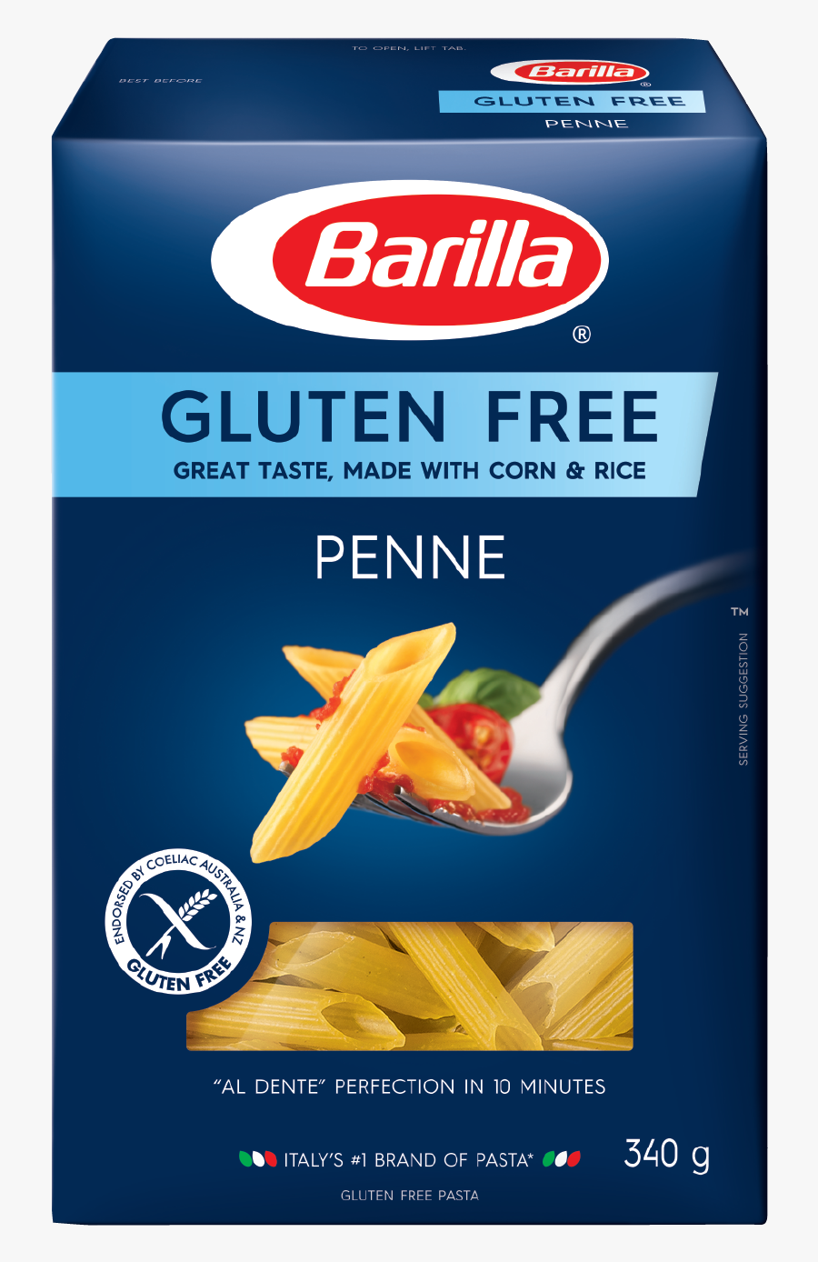 Barilla Gluten Free Pasta Penne, Transparent Clipart